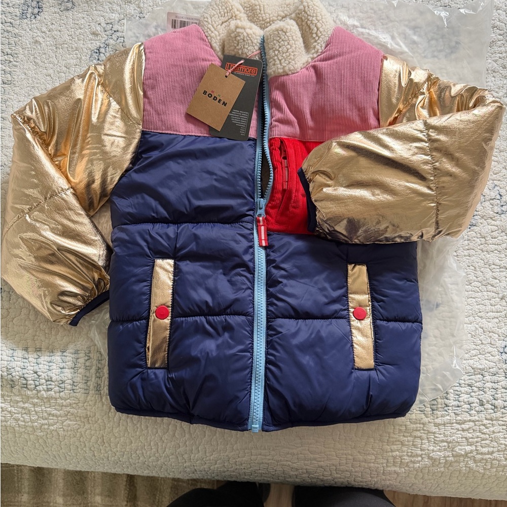 Mini Boden Cozy Corduroy Puffer Jacket (7-8yo)